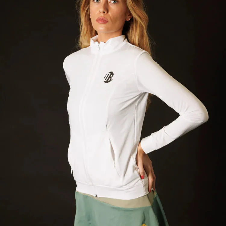 Women’s White Tennis Jacket – Drybreak Collection