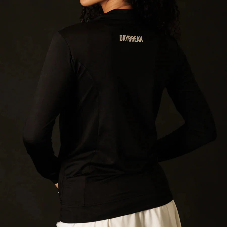 Women’s Black Tennis Jacket – Drybreak Collection