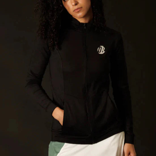 Women’s Black Tennis Jacket – Drybreak Collection